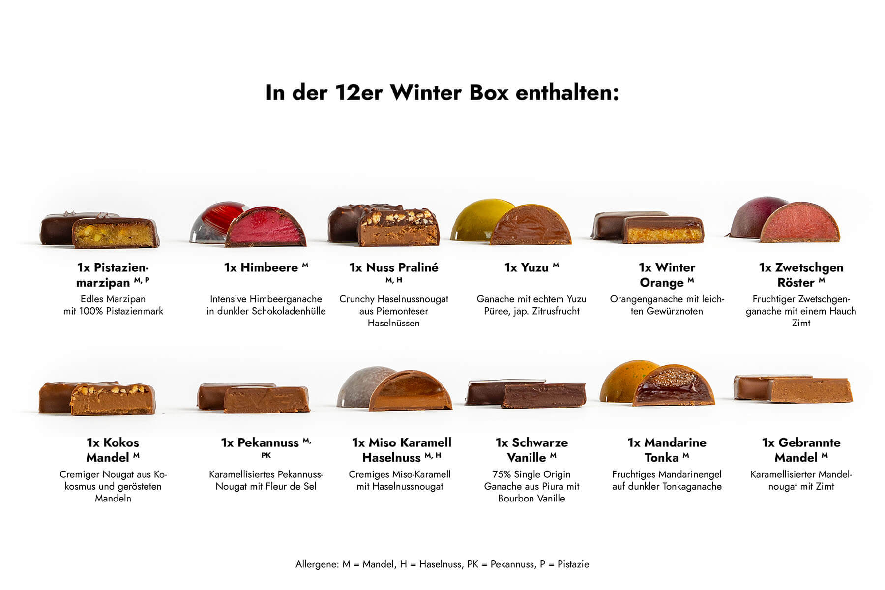 Winteredition Pralinenbox 12er