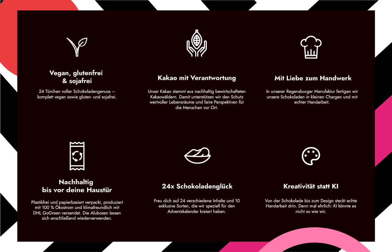 Pralinen Adventskalender, vegan